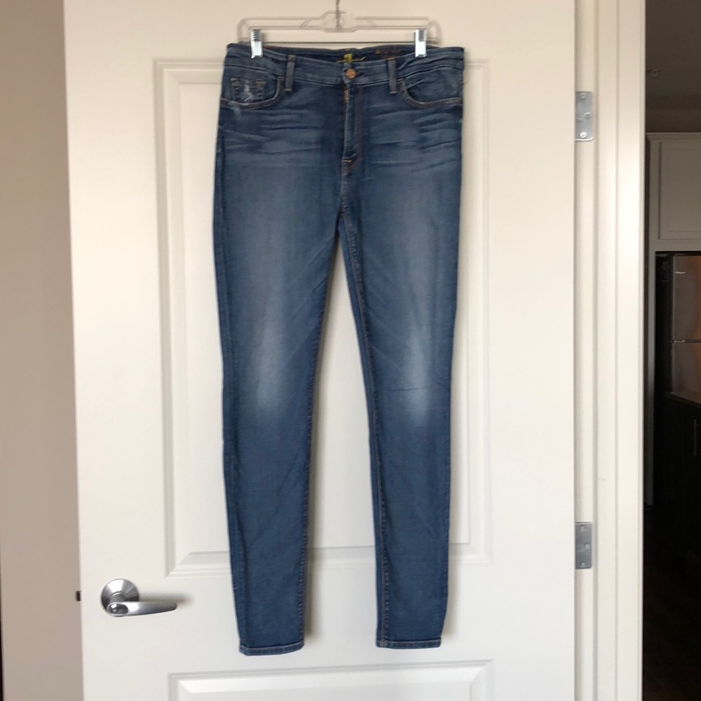7 for all mankind high rise skinny jeans